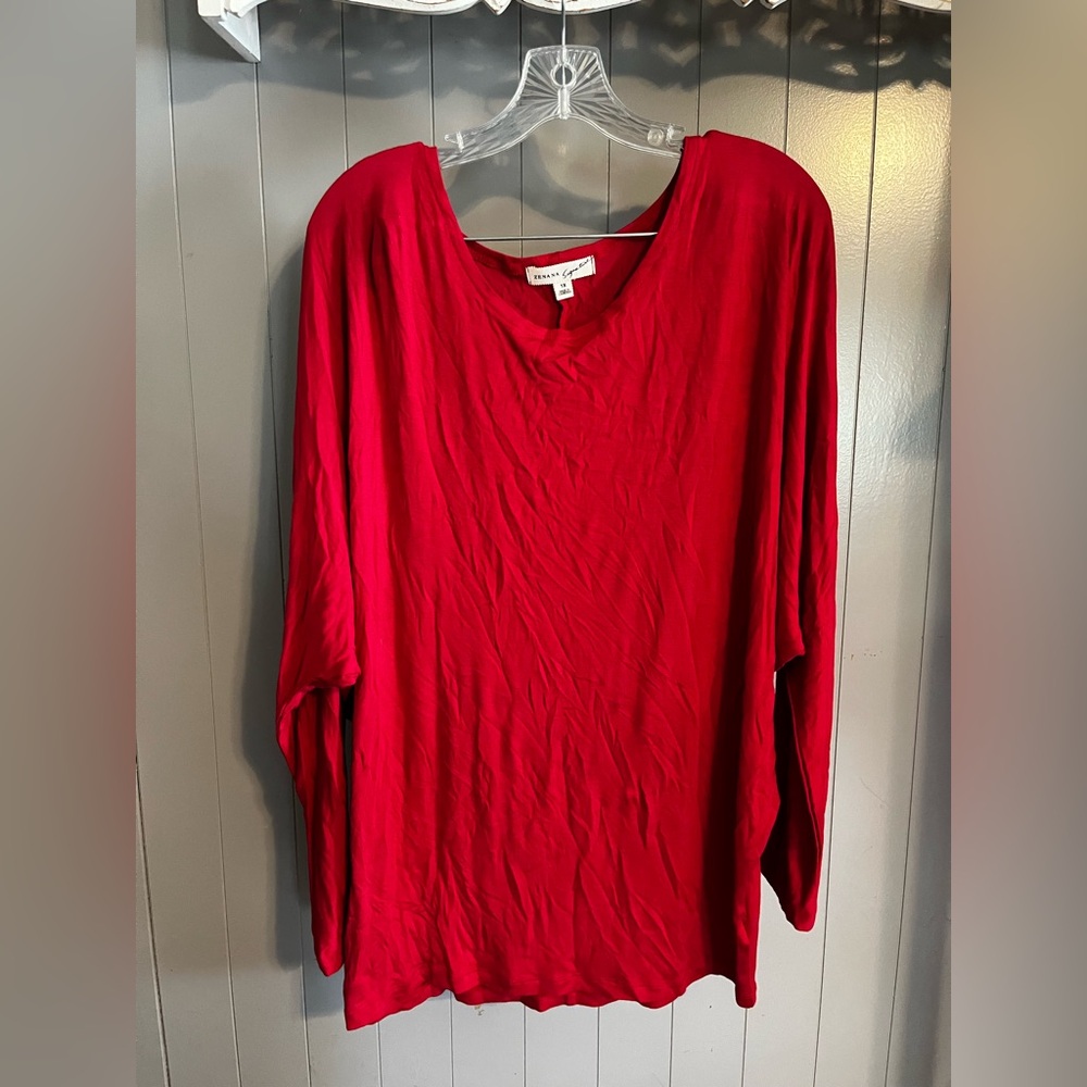 Zenana Signature red soft long sleeve top